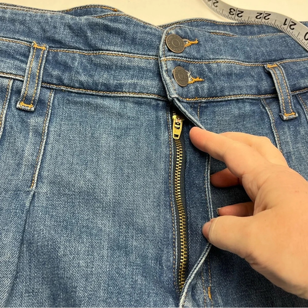 Veronica Beard Jeans Jaylen Short High Rise Womens Size 32 / 14 Blue‎ Denim NEW